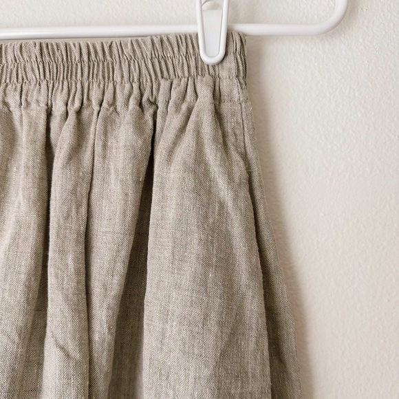 Moss Grey Megan Linen Long Skirt Oat Flax Small Medium - Picture 4 of 6